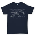 Vintage Revolver Blueprints Men's T-shirt