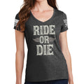 Ladies Ride or Die V-Neck T-shirt