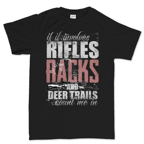 Men's Hunting Rifles Racks & Deer Trails T-shirt