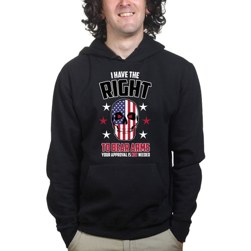 Right to Bear Arms Skull Mens Hoodie