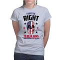 Right to Bear Arms Skull Ladies T-shirt
