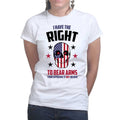 Right to Bear Arms Skull Ladies T-shirt