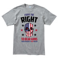 Right to Bear Arms Skull Mens T-shirt