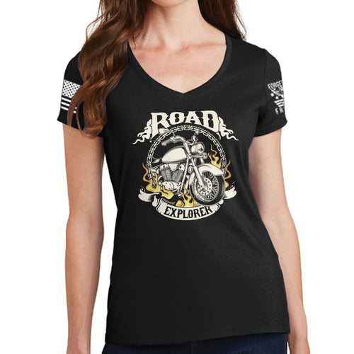 Ladies Road Explorer V-Neck T-shirt