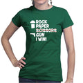 Rock Paper Scissors Gun Ladies T-shirt