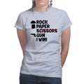 Rock Paper Scissors Gun Ladies T-shirt