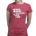 Rock Paper Scissors Gun Ladies T-shirt