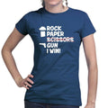 Rock Paper Scissors Gun Ladies T-shirt