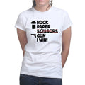 Rock Paper Scissors Gun Ladies T-shirt