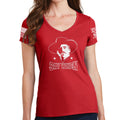 Ladies V-neck Say When T-shirt