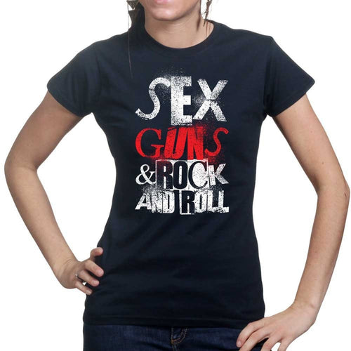 Ladies Sex Guns and Rock N Roll T-shirt