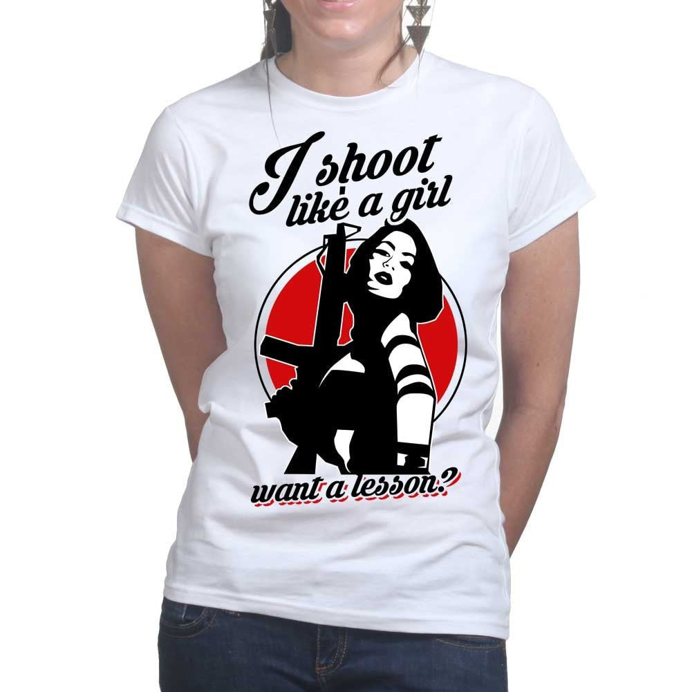 Shoot like a deals girl t shirt