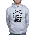 Shotgun and a Shovel Mens Hoodie