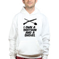 Shotgun and a Shovel Mens Hoodie