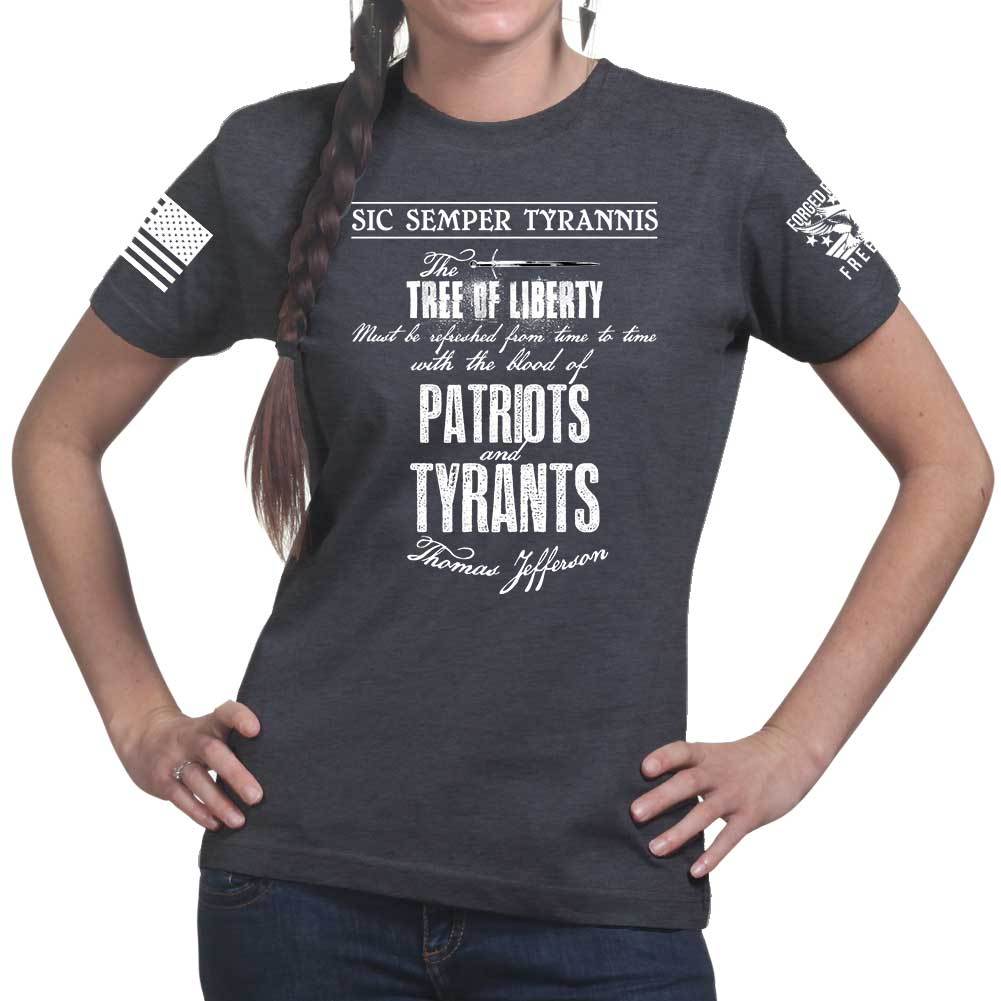 Alcatraz Island Soak jeg er træt Sic Semper Tyrannis T. Jefferson Ladies T-shirt – Forged From Freedom