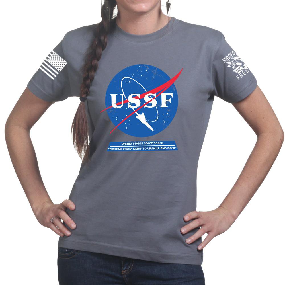 United States Space Force USSF Ladies T-shirt – Forged From Freedom