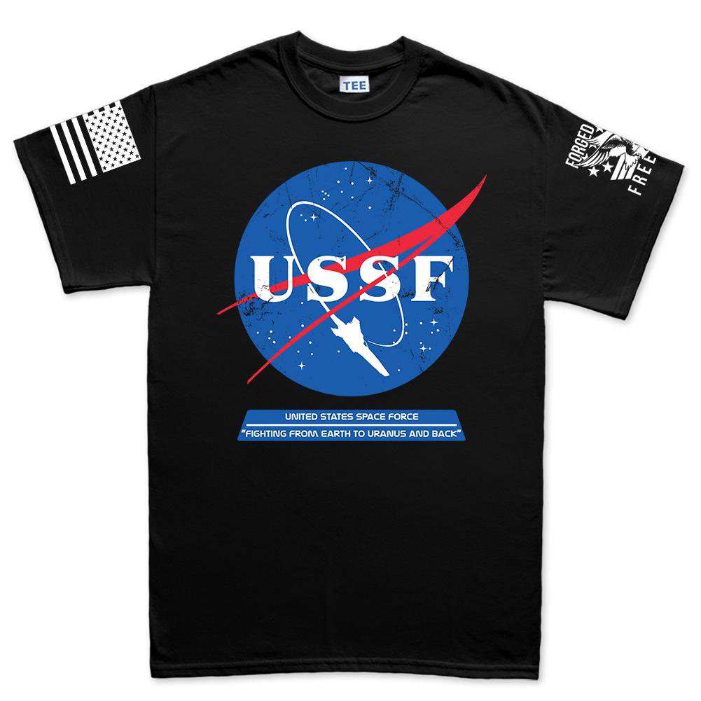 United States Space Force USSF Men Nike USSF ブラック Tシャツ宇宙米軍宇宙軍