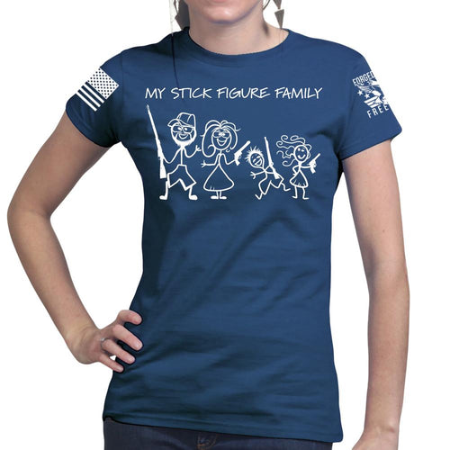 My Stick Figure Family Ladies T-shirt