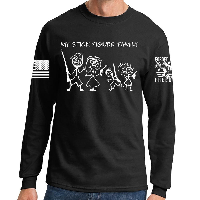 My Stick Figure Family Long Sleeve T-Shirt