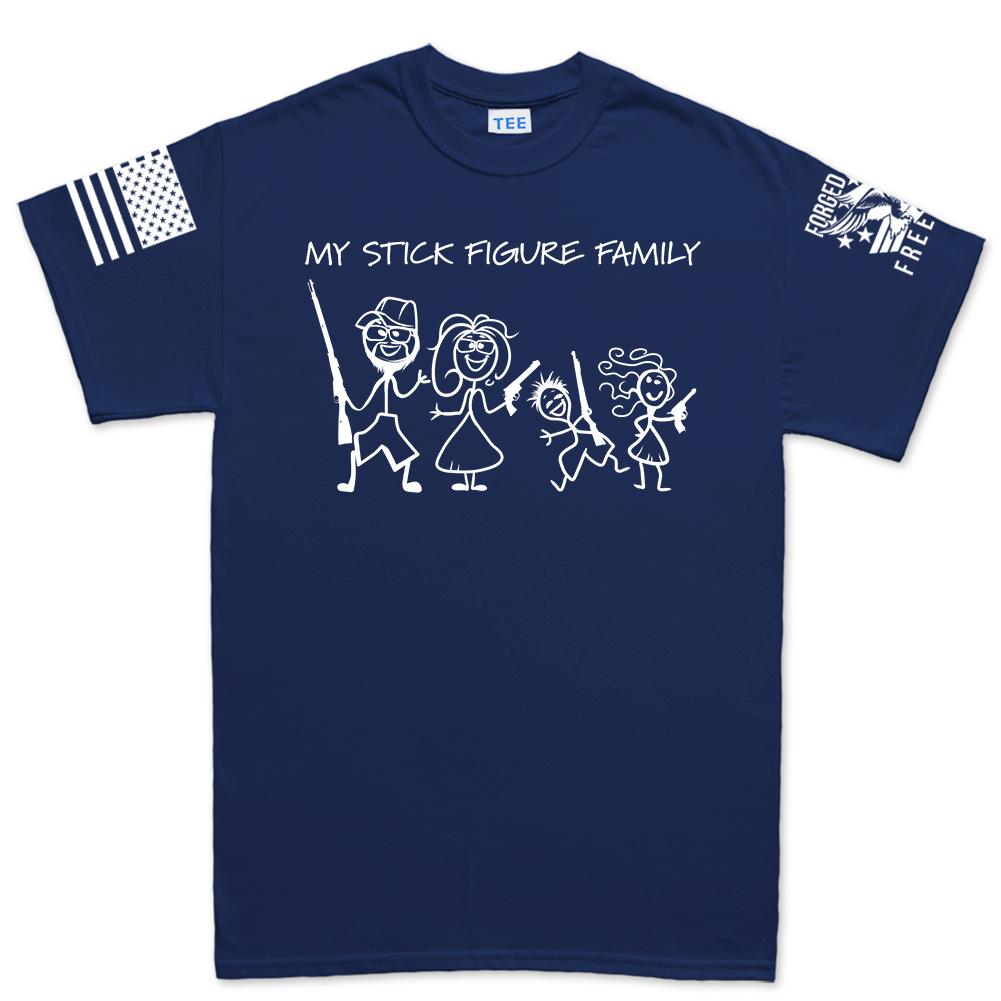 My Stick Figure Family Men's T-shirt