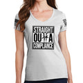 Ladies Straight Outta Compliance V-Neck T-shirt