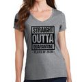 Straight Outta Quarantine Ladies V-Neck T-shirt