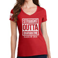 Straight Outta Quarantine Ladies V-Neck T-shirt