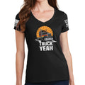 Ladies Truck Yeah V-Neck T-shirt