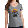 Ladies Truck Yeah V-Neck T-shirt
