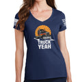 Ladies Truck Yeah V-Neck T-shirt