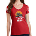 Ladies Truck Yeah V-Neck T-shirt