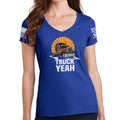 Ladies Truck Yeah V-Neck T-shirt