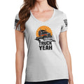 Ladies Truck Yeah V-Neck T-shirt