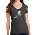 Ladies TYM Turnip Dog V-Neck T-shirt