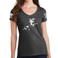 Ladies TYM Turnip Dog V-Neck T-shirt