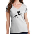 Ladies TYM Turnip Dog V-Neck T-shirt