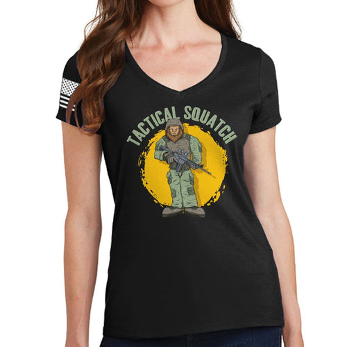 Ladies Tactical Squatch V-Neck T-shirt