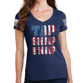 Ladies Tap Snap Or Nap V-Neck T-shirt