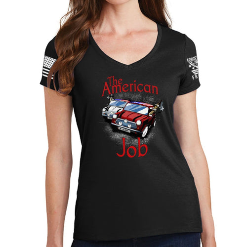 Ladies The American Job V-Neck T-shirt