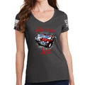 Ladies The American Job V-Neck T-shirt