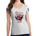 Ladies The American Job V-Neck T-shirt