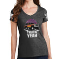 Ladies Truck Yeah - Bronco V-Neck T-shirt
