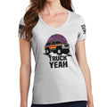 Ladies Truck Yeah - Bronco V-Neck T-shirt