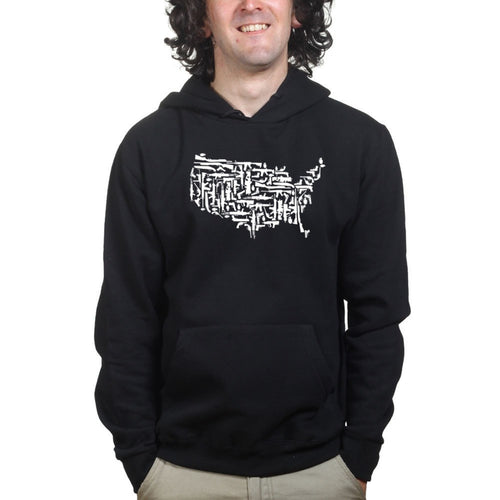 US Guns Map Mens Hoodie