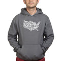 US Guns Map Mens Hoodie