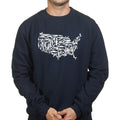 US Guns Map Mens Sweatshirt