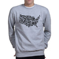 US Guns Map Mens Sweatshirt