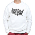 US Guns Map Mens Sweatshirt