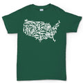 US Guns Map Mens T-shirt