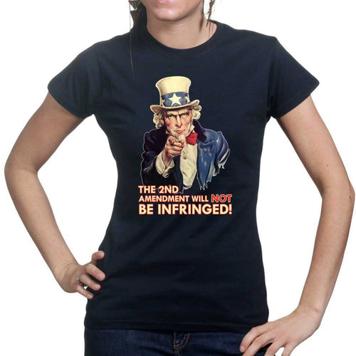 Uncle Sam Second Amendment Ladies T-shirt